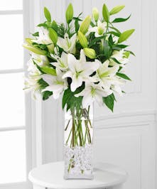Vase of White Lilies 