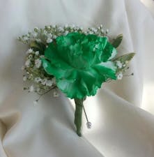 Green Carnation Boutonniere