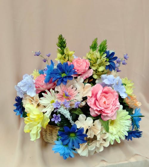 Pastel Silk Basket