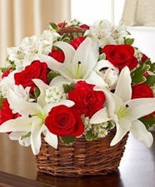 Classic Red & White Basket
